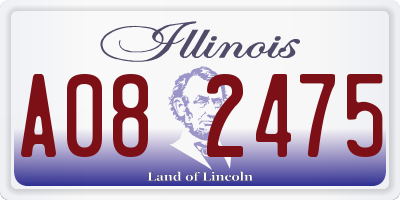 IL license plate A082475