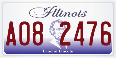 IL license plate A082476