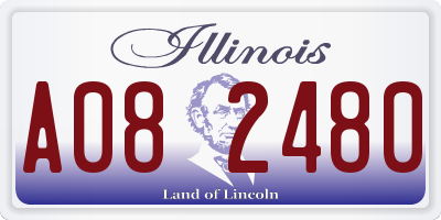 IL license plate A082480