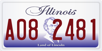 IL license plate A082481