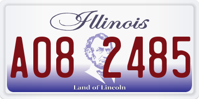 IL license plate A082485
