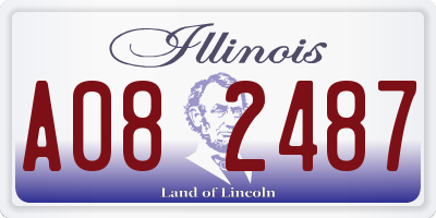 IL license plate A082487