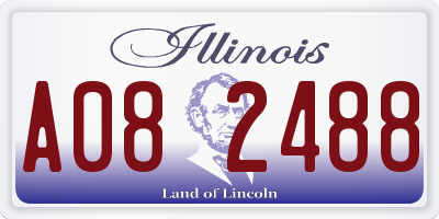 IL license plate A082488