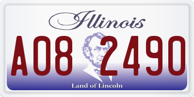 IL license plate A082490