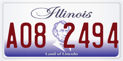IL license plate A082494