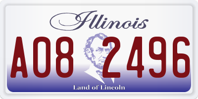 IL license plate A082496