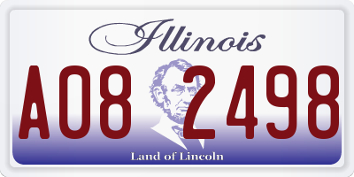 IL license plate A082498