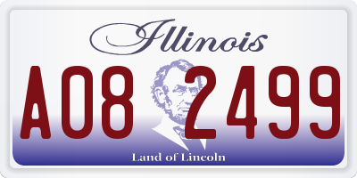 IL license plate A082499