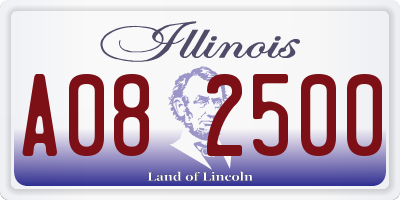 IL license plate A082500