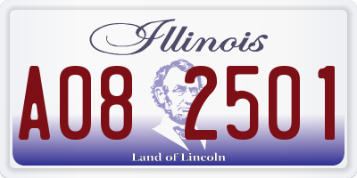 IL license plate A082501