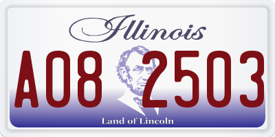 IL license plate A082503