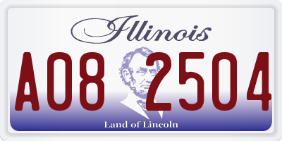 IL license plate A082504