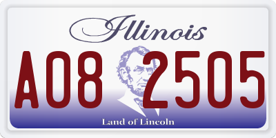IL license plate A082505