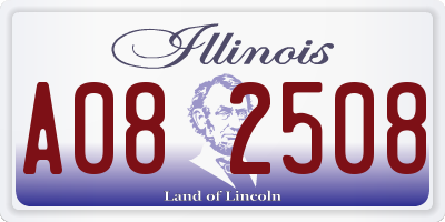 IL license plate A082508