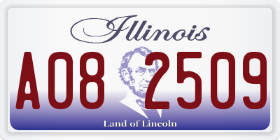 IL license plate A082509