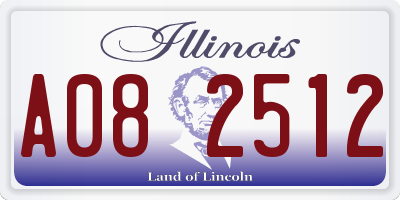 IL license plate A082512