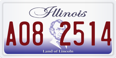 IL license plate A082514