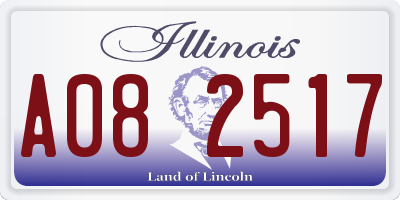 IL license plate A082517