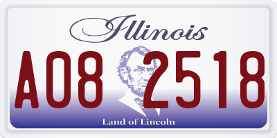 IL license plate A082518