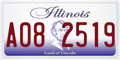 IL license plate A082519