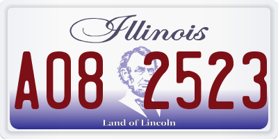 IL license plate A082523