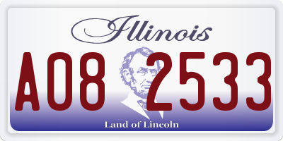 IL license plate A082533