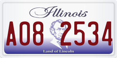 IL license plate A082534