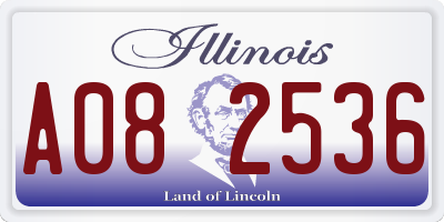 IL license plate A082536