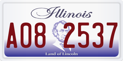 IL license plate A082537