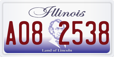 IL license plate A082538