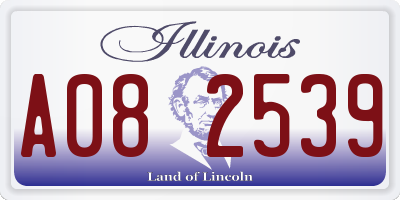 IL license plate A082539