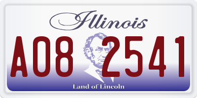 IL license plate A082541