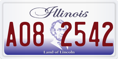 IL license plate A082542
