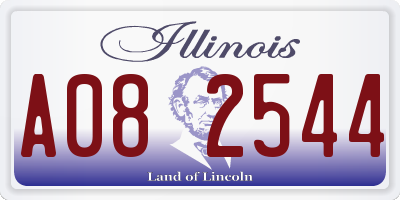 IL license plate A082544