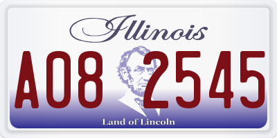 IL license plate A082545