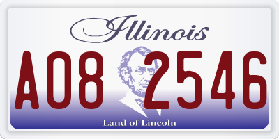 IL license plate A082546