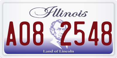 IL license plate A082548