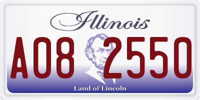 IL license plate A082550