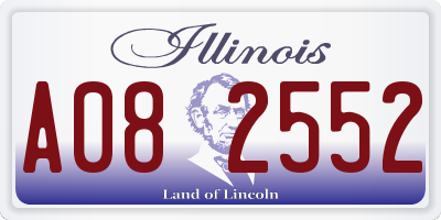 IL license plate A082552