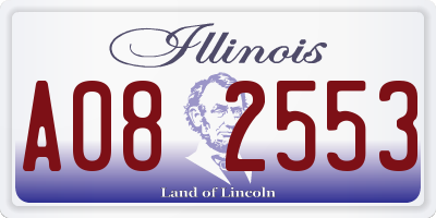 IL license plate A082553