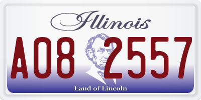 IL license plate A082557