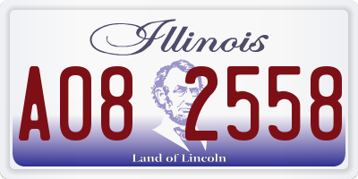 IL license plate A082558