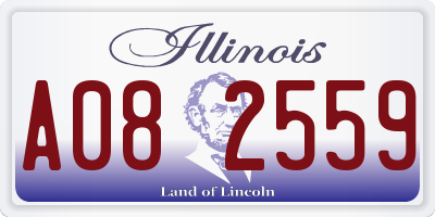 IL license plate A082559
