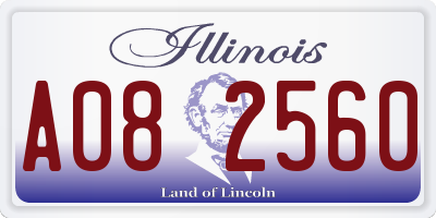 IL license plate A082560