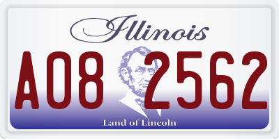 IL license plate A082562
