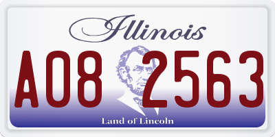 IL license plate A082563