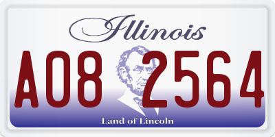 IL license plate A082564