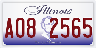 IL license plate A082565