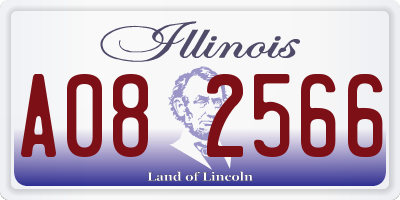 IL license plate A082566