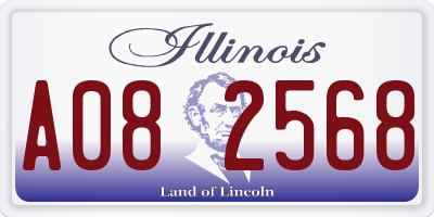 IL license plate A082568